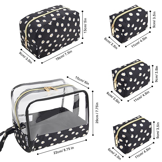 Emma & Chloe 5-pc.Travel Wristlet Set
