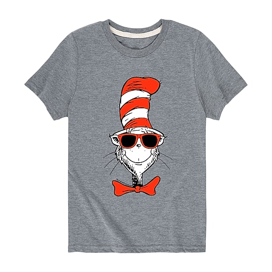 Cat In The Hat Cool Shades Little & Big Kid Boys Crew Neck Short Sleeve Regular Fit Dr. Seuss Graphic T-Shirt