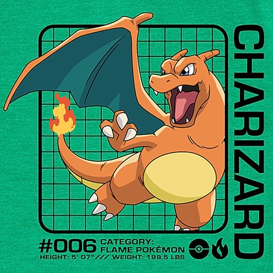Charizard Pokedecks Little & Big Kid Boys Crew Neck Short Sleeve Regular Fit Pokemon Graphic T-Shirt