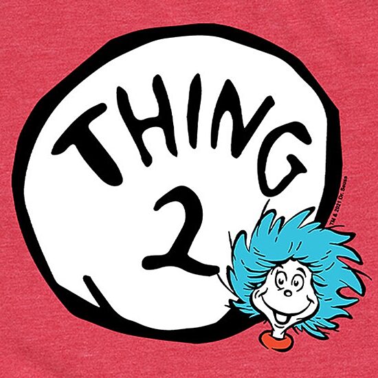 Thing 2 Little & Big Kid Boys Crew Neck Short Sleeve Regular Fit Dr. Seuss Graphic T-Shirt