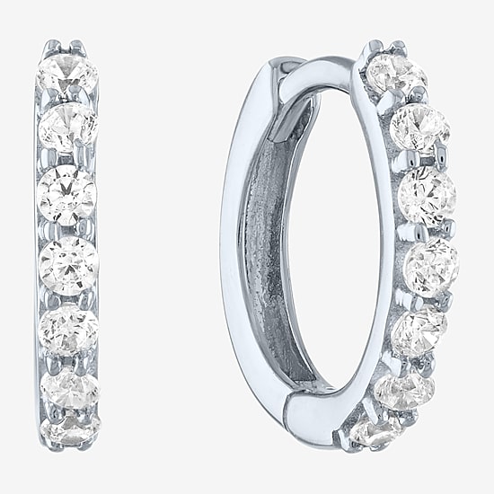 (H-I / SI2-I1) Diamond Addiction 1/4 CT. T.W. Lab Grown White Diamond 13mm Hoop Earrings