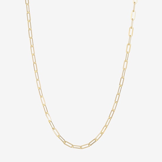 Made In Italy Womens 14K Gold Over Silver 18 Inch Link Necklace