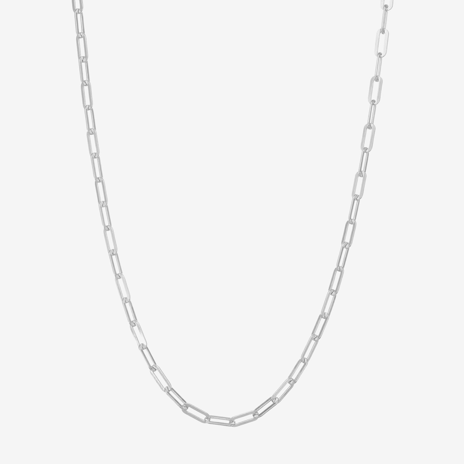 Made In Italy Womens Sterling Silver 18 Inch Link Necklace