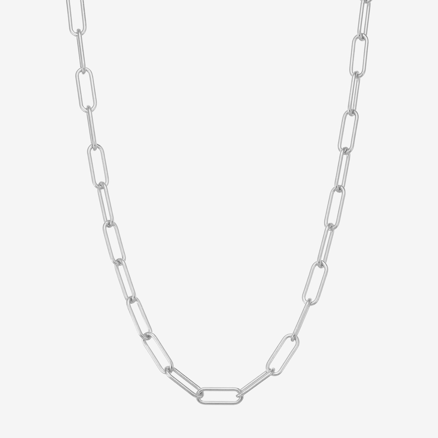 Made In Italy Womens Sterling Silver 18 Inch Link Necklace