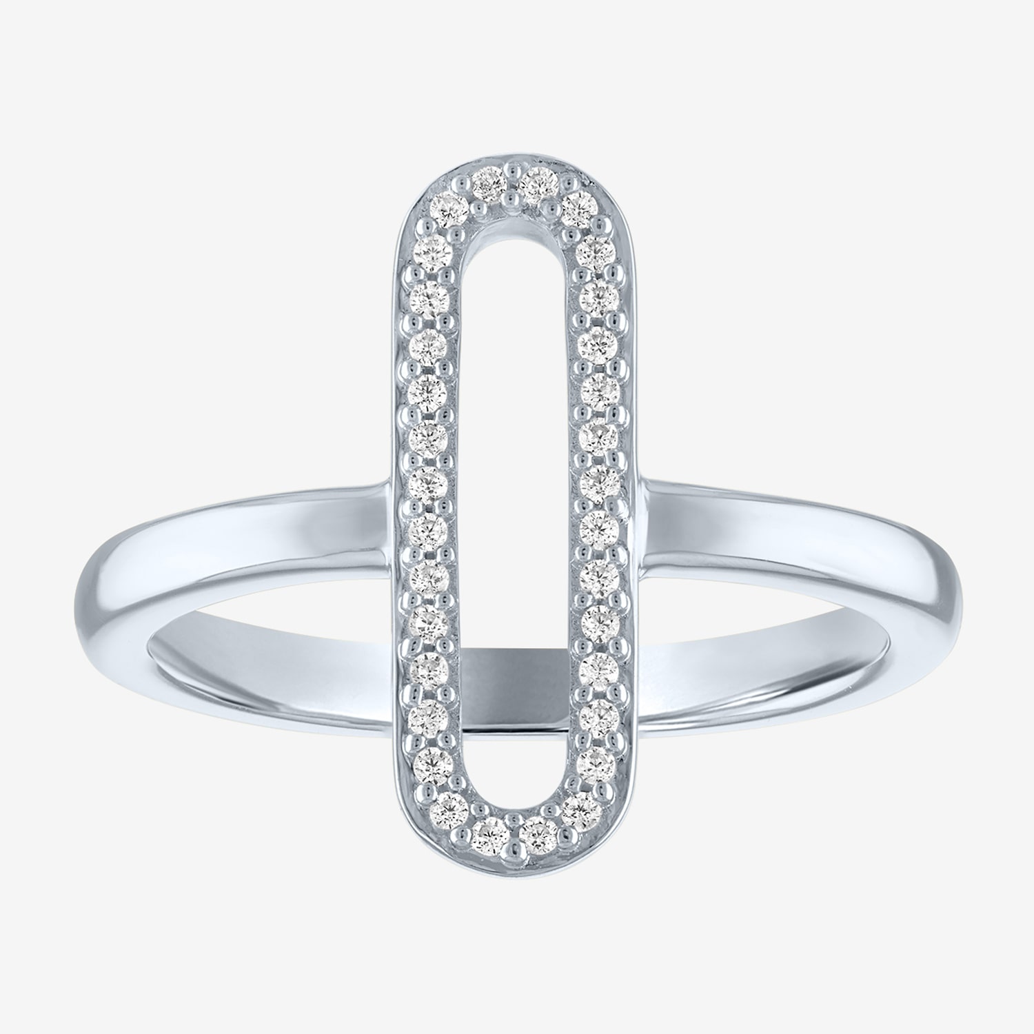 Diamond Addiction Womens 1/10 CT. T.W. Mined White Diamond Sterling  Silver Cocktail Ring