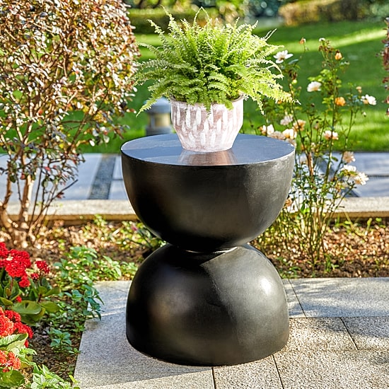 Glitzhome 17.75in Mgo Terrazzo Planter Stands