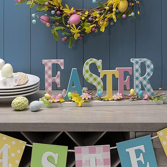 Glitzhome 16” Easter Wooden Tabletop Decor