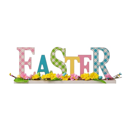 Glitzhome 16” Easter Wooden Tabletop Decor