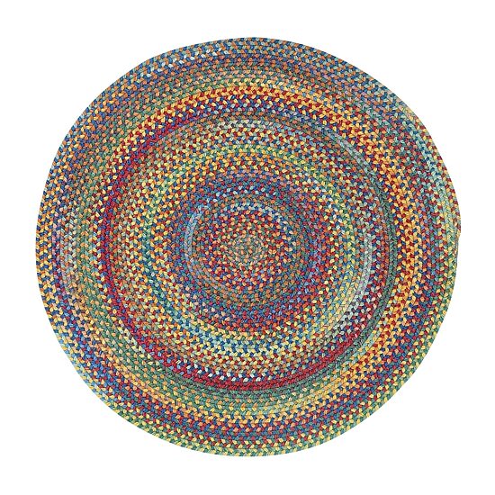 Capel Inc. Hill Striped Braided Reversible Indoor Round Accent Rug
