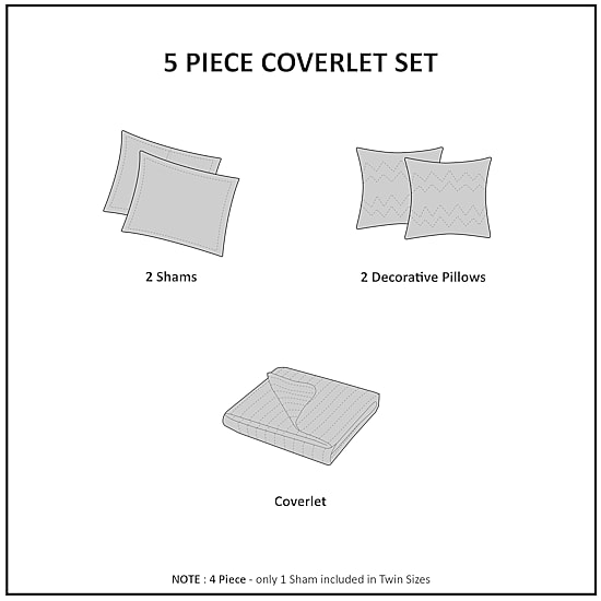 Intelligent Design Ella Unicorn Reversible 100% Cotton Quilt Set With Throw Pillows