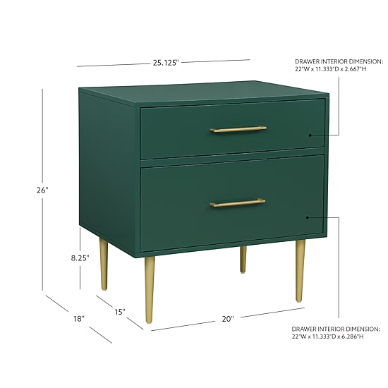 2-Drawer Nightstand