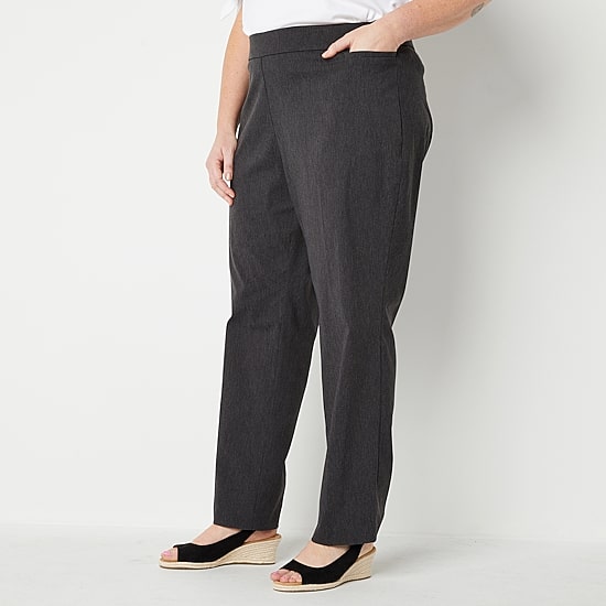 Liz Claiborne Womens Straight Mid Rise Pull-On Pant