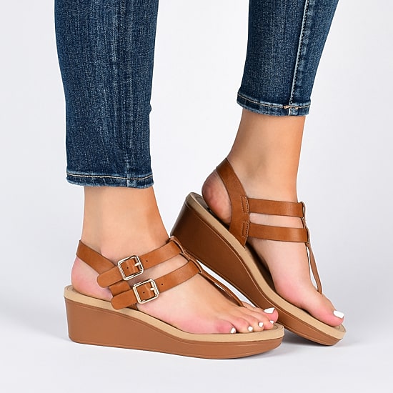Journee Collection Womens Bianca Wedge Sandals