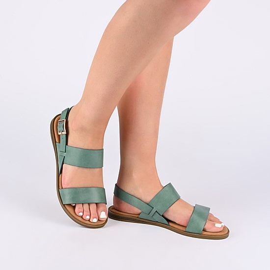 Journee Collection Womens Lavine Slingback Strap Flat Sandals