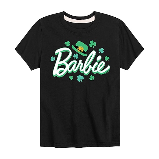 Big Kid Girls Crew Neck Short Sleeve Classic Fit Barbie Graphic T-Shirt