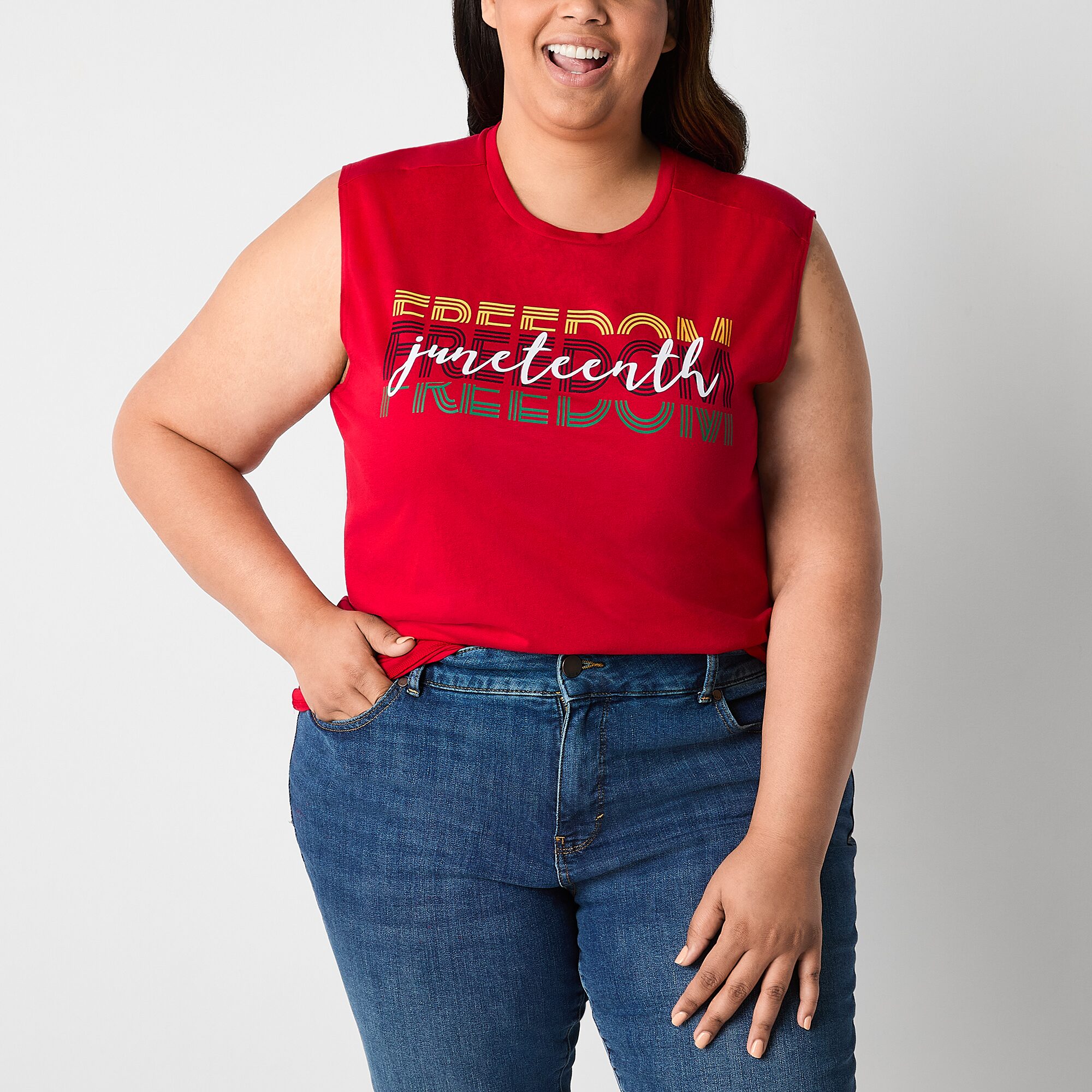 Hope & Wonder Juneteenth 'Freedom' Adult Extended Sizes Tank Top