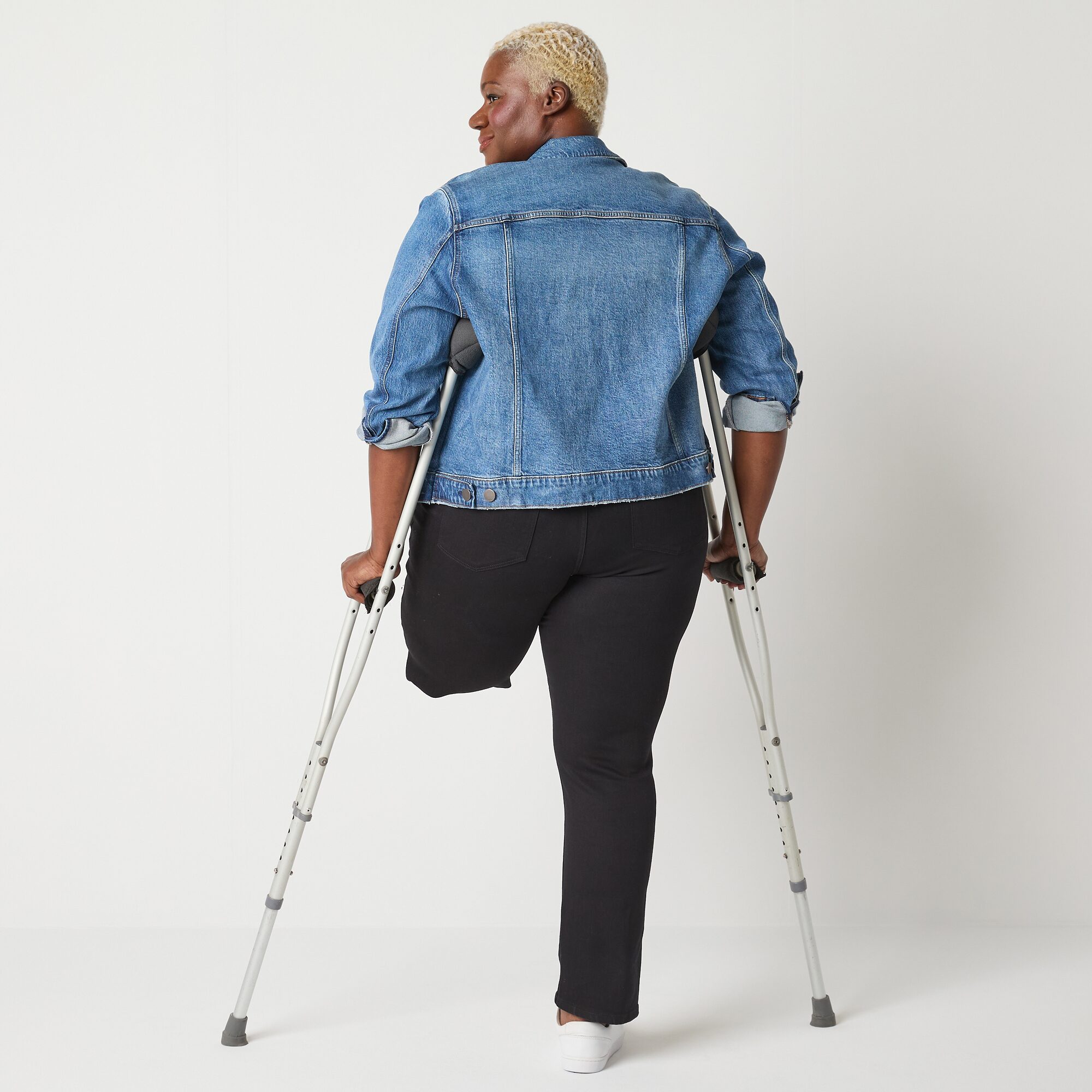 St. John's Bay Secretly Slender Womens Plus Mid Rise Adaptive Hidden Access Opening Straight Leg Jean