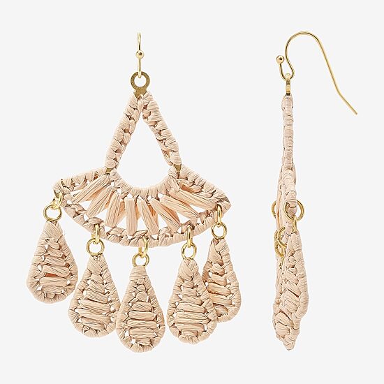 Bijoux Bar Raffia Womens Drop Earrings