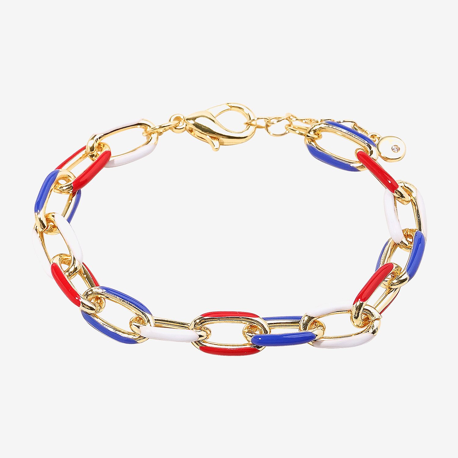 Bijoux Bar Gold Tone Womens Solid 7 Inch Link Bracelet