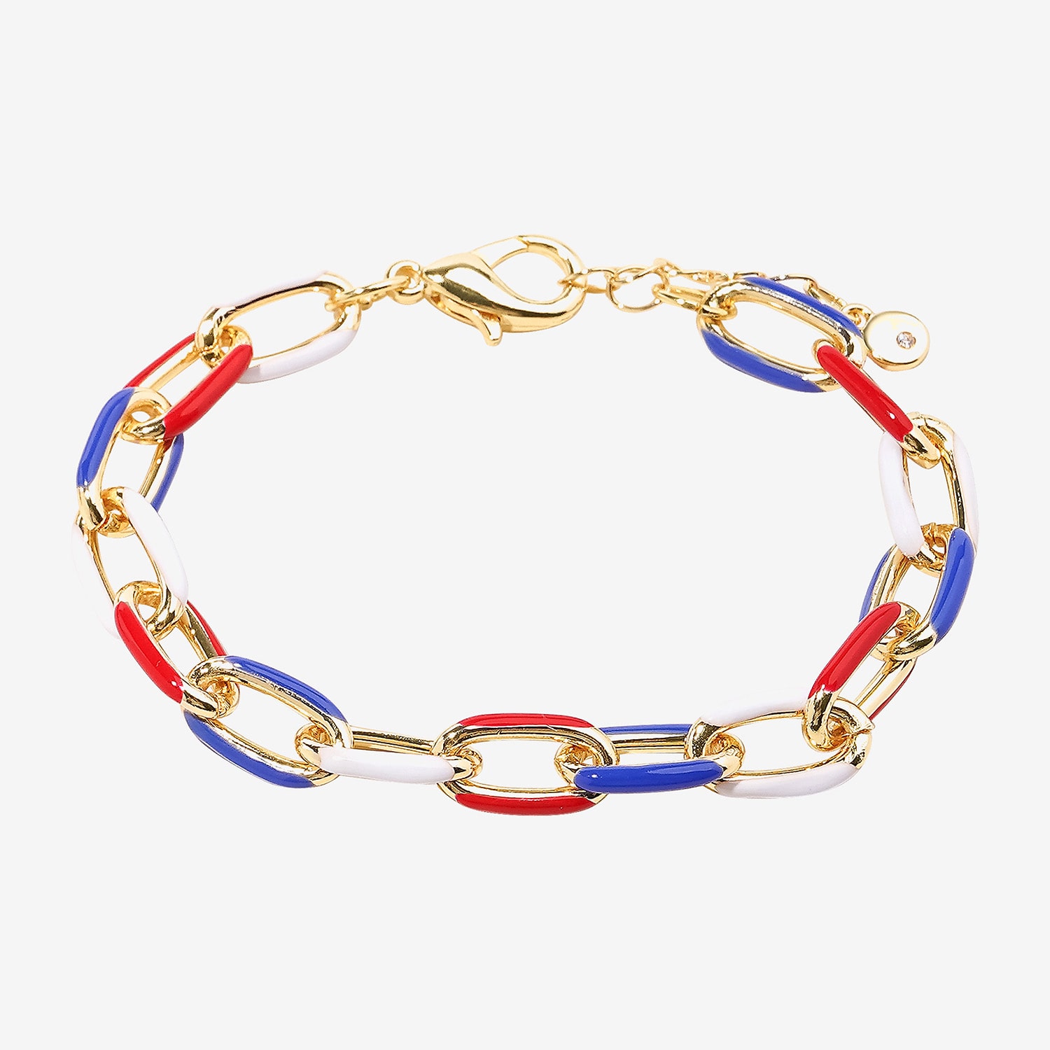 Bijoux Bar Gold Tone Womens Solid 7 Inch Link Bracelet
