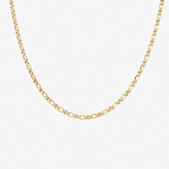 Silver Reflections Womens 14K Gold Over Brass 18 Inch Box Chain Necklace