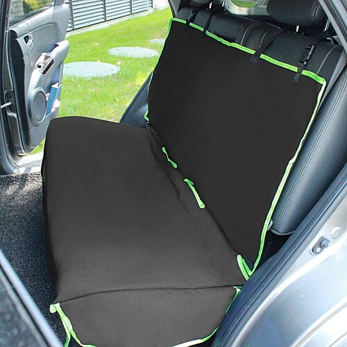 Pet Life Open Road Mess-Free Back Seat Safety Car Seat Cover Protector For Dog, One Size, Black