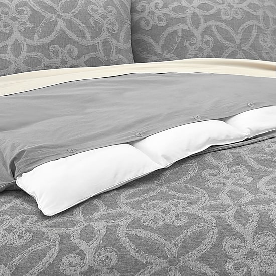 Fieldcrest Luxury Woven 3-pc. Damask + Scroll Duvet Cover Set