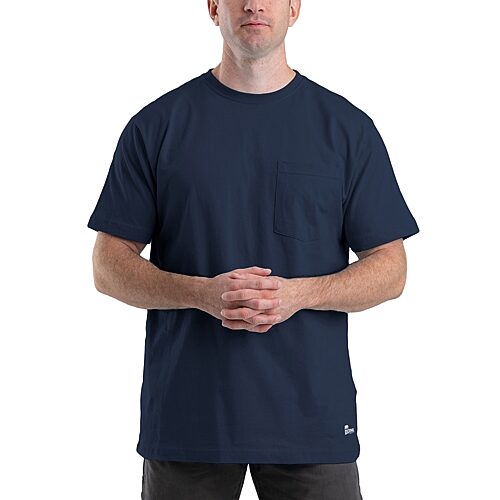 Berne Heavyweight Mens Crew Neck Short Sleeve Big and Tall T-Shirt, 3x-large Tall, Blue