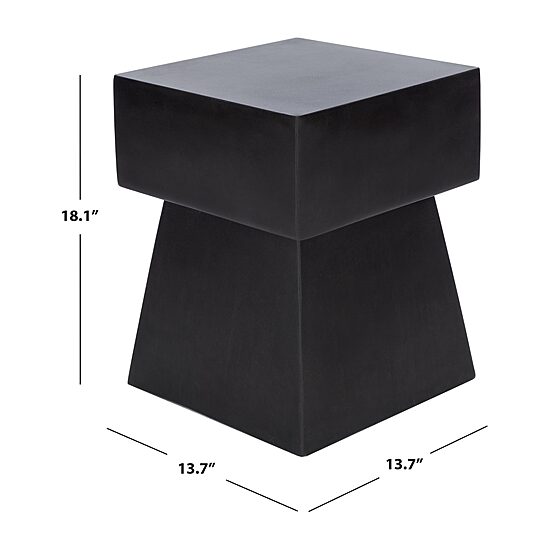 Safavieh Zen Patio Side Tables Weather Resistant Cement Side Table