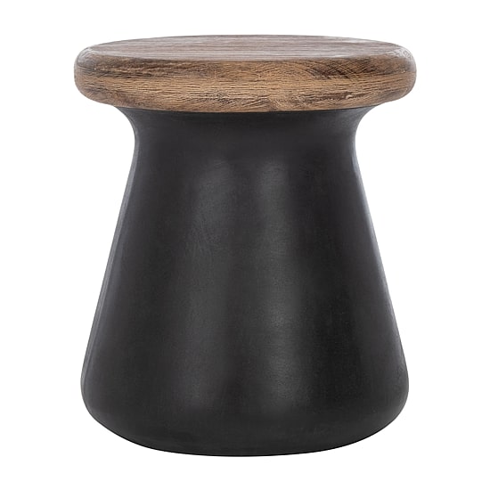 Safavieh Button Patio Side Tables Weather Resistant Cement Side Table