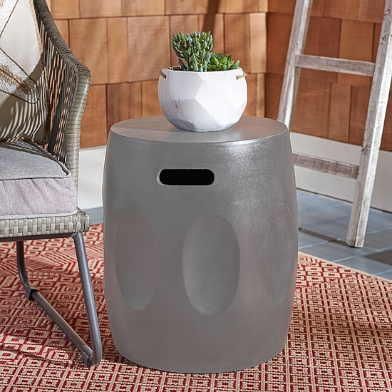 Safavieh Zuri Weather Resistant Cement Side Table