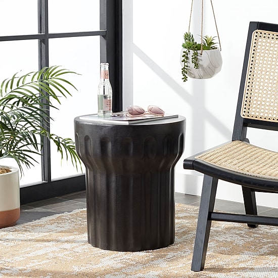 Safavieh Vesta Weather Resistant Cement Side Table