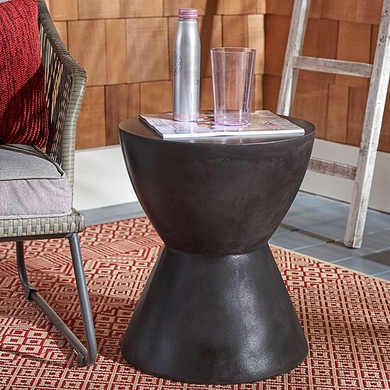 Safavieh Athena Weather Resistant Cement Side Table