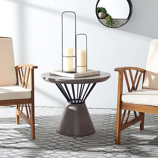Safavieh Darien Weather Resistant Cement Side Table