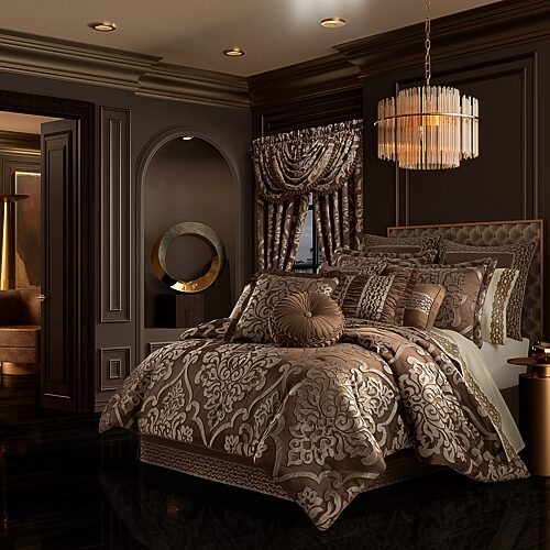 Queen Street Seymour 4-pc. Jacquard Extra Weight Comforter Set, One Size, Brown