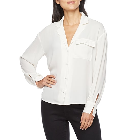 Worthington Womens Tall Cuffed Long Sleeve Regular Fit Button-Down Shirt