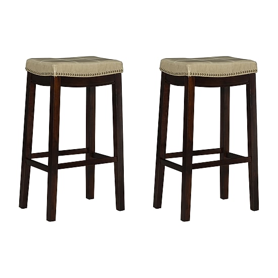 Linon Covewood 2-pc. Upholstered Bar Stool