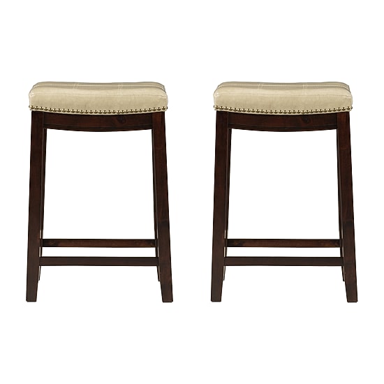 Linon Covewood 2-pc. Counter Height Upholstered Bar Stool
