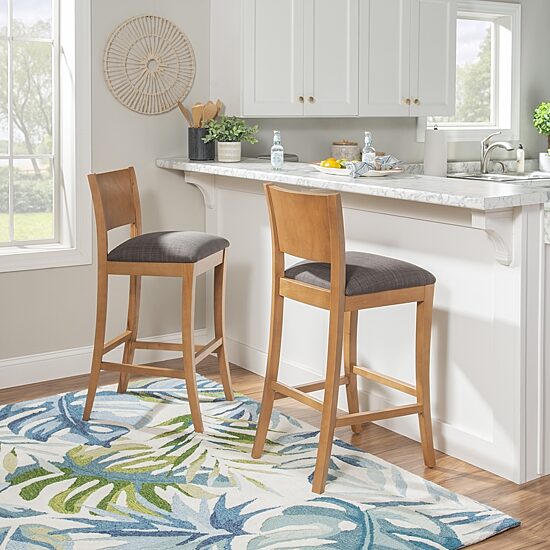 Linon Rossman 2-pc. Upholstered Bar Stool