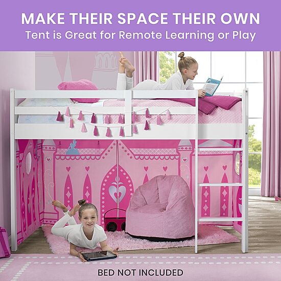 Disney Princess Tent for Twin Loft Bed - Bed Sold Separately