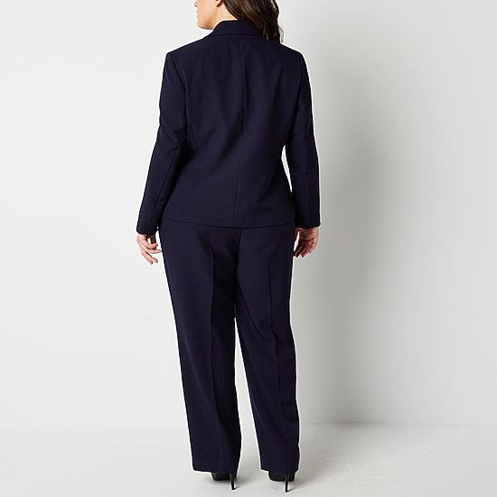 Le Suit Straight Leg Womens-Plus 2-pc. Pant Suit