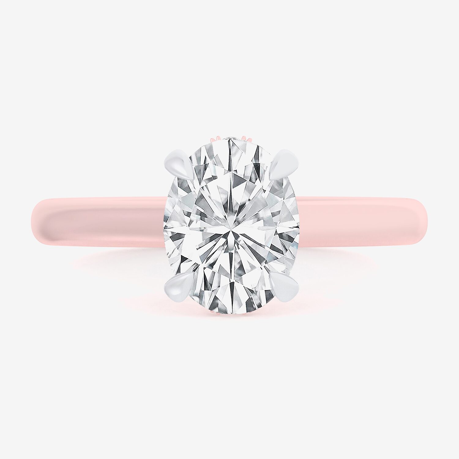 G-H / Si1-Si2) Womens 1 1/ CT. T.W. Lab Grown White Diamond 14K Gold Oval Solitaire Engagement Ring