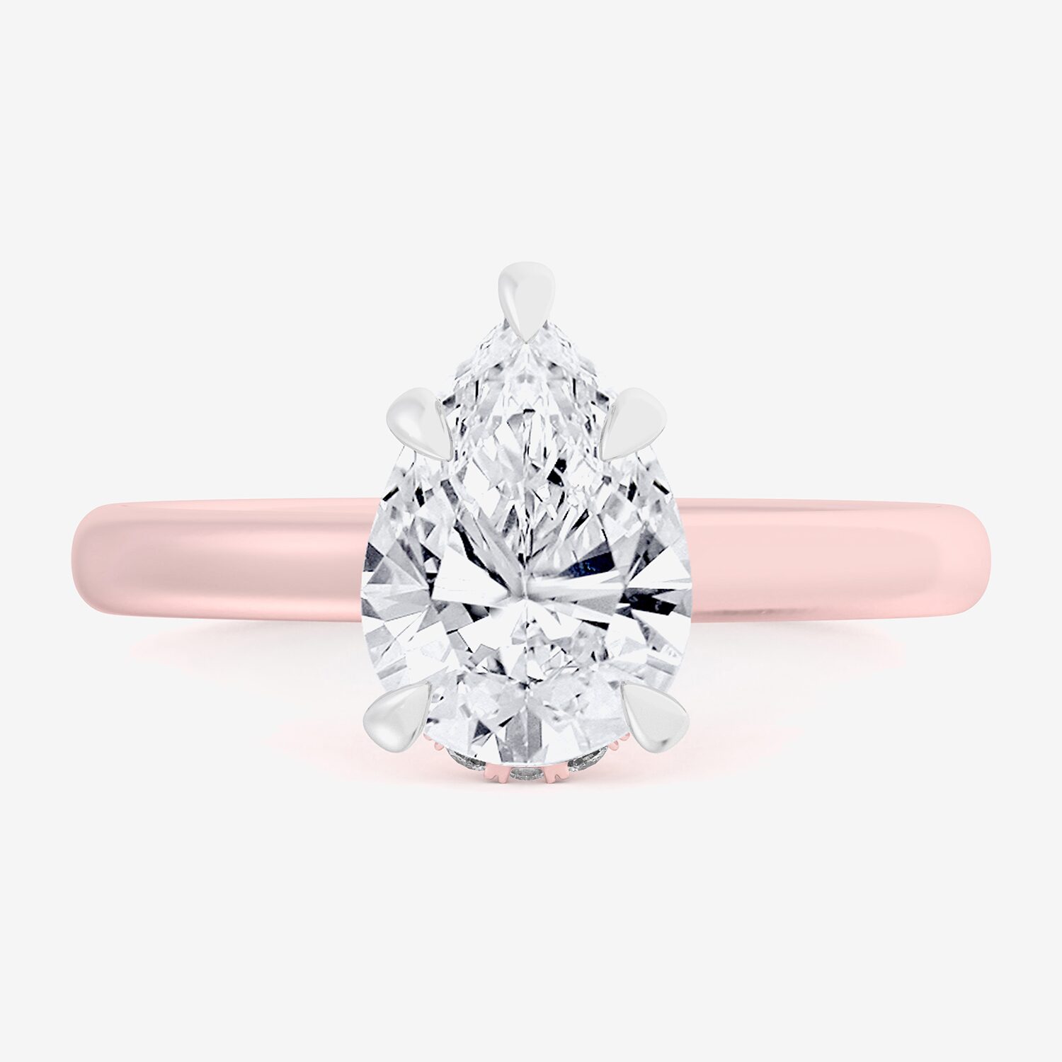 (G-H / Si1-Si2) Womens 3 1/4 CT. T.W. Lab Grown White Diamond 14K Gold Pear Solitaire Engagement Ring