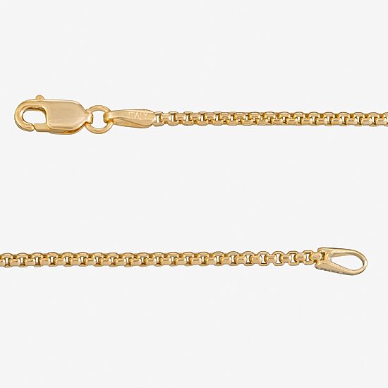 Made in Italy 14K Gold 20 - 22 Inch Hollow Box Chain Necklace