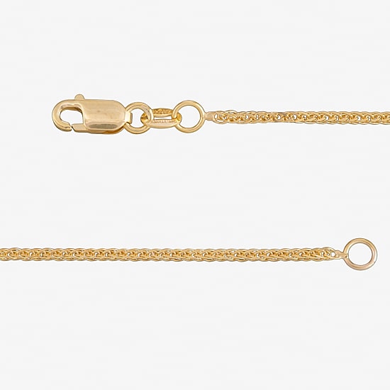 Made in Italy Womens 14K Gold 20 Inch Wheat Chain Necklace
