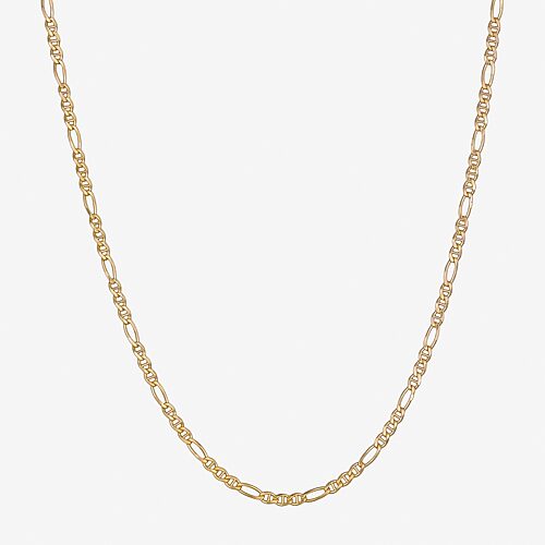 Made in Italy Unisex Adult 14K Gold 20 Inch Link Chain Necklace, One Size