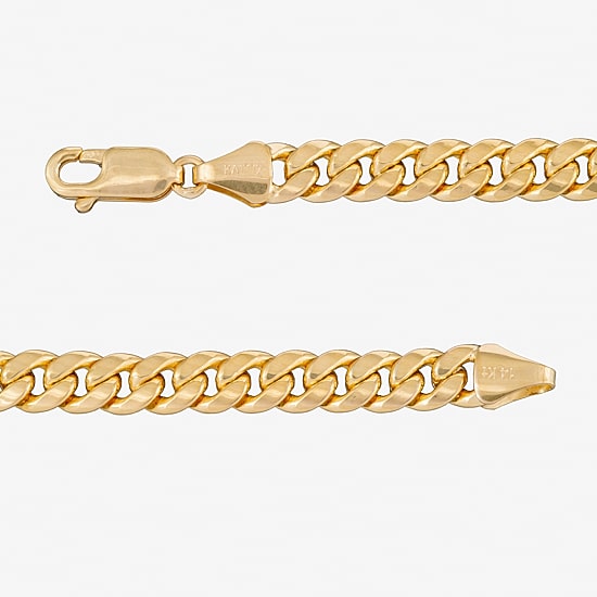 Made in Italy Unisex Adult 14K Gold 24 Inch Cuban Chain Necklace