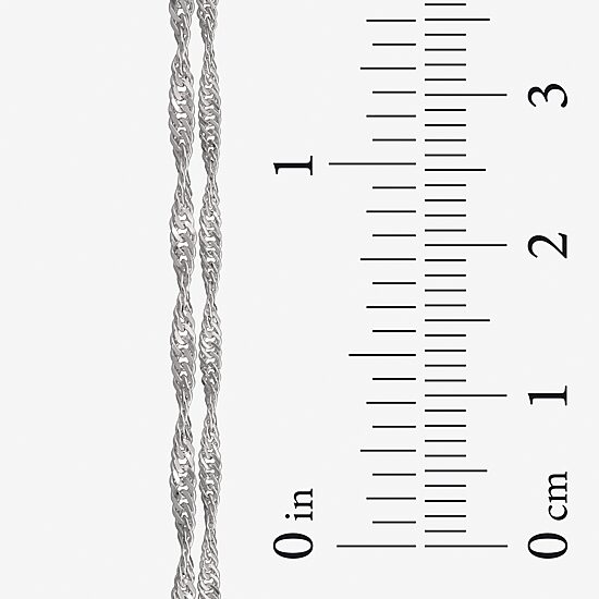 Made in Italy Womens Sterling Silver 9 Inch Solid Link Ankle Bracelet