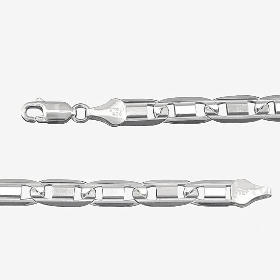 Made in Italy Unisex Adult Sterling Silver 22 Inch Valentino Chain Necklace