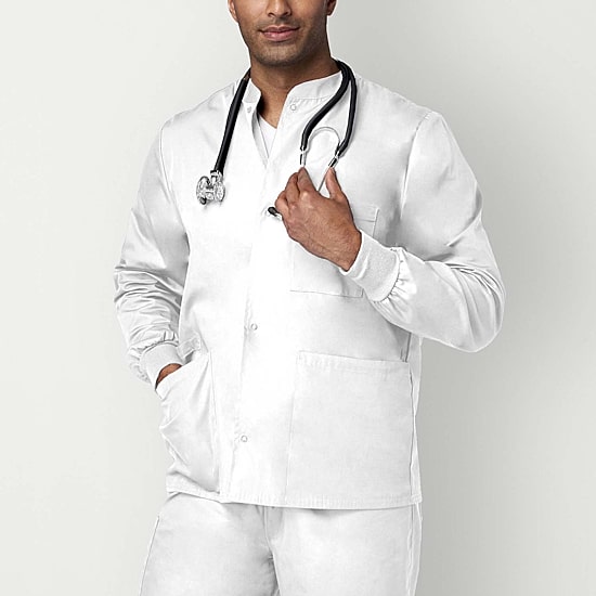 Fundamentals By White Swan 14780 3-Pocket Warm-Up Unisex Adult Scrub Jackets